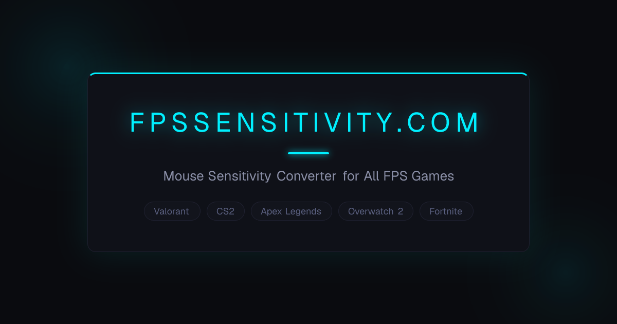 FPS Sensitivity Ranges by Game: Valorant, CS2, Apex & More (2025 ...